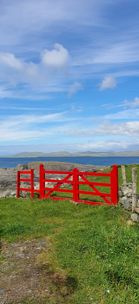 Red gate in Connemara