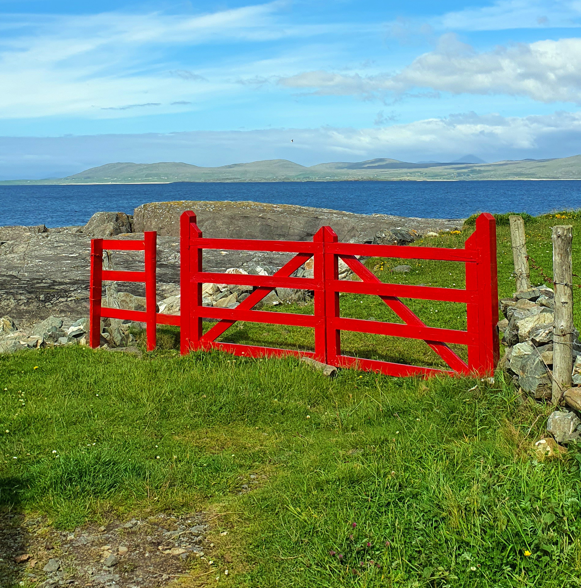 Red gate in Connemara