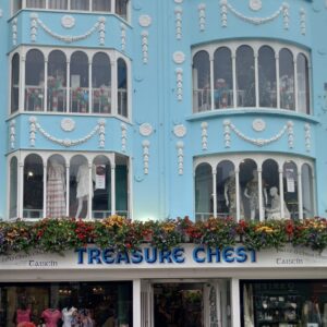 Outside the Treasure Chest Shop, William Street